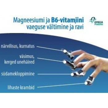 Magneesium Kaltsium B6 (90tab/30päeva) MuscleCare EU