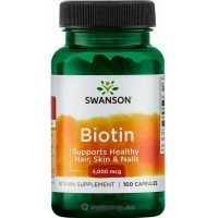 Biotin 5000 (100kaps/100päeva) Swanson USA