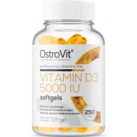 D3-Vitamiin 5000iu (250kaps/250Päeva) OstroVit EU