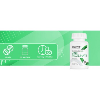 Tsink Picolinate 60mg (90tab/360serv) OstroVit EU