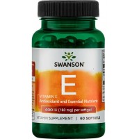 E- Vitamiin (60geelkaps/60päeva) Swanson USA