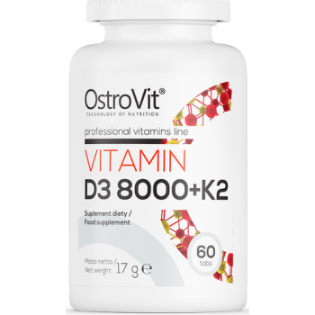 D3 8000iu - K2 Vitamiin (100tab/240serv) OstroVit EU