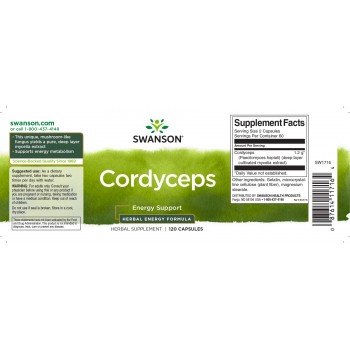 Korditseps / Cordyceps (120kaps/60serv) Swanson USA