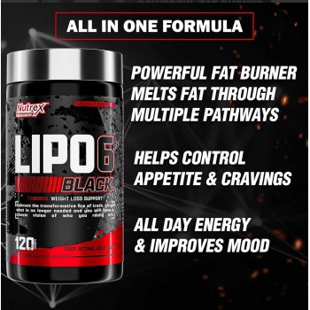 LIPO-6 Black (120kaps/30päeva) Nutrex Kanada