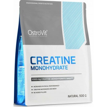 Kreatiin monohüdraat Natural (500g/166serv) OstroVit EU