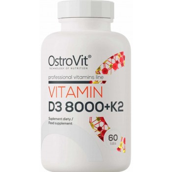 D3 8000iu - K2 Vitamiin (60tab/240serv) OstroVit EU
