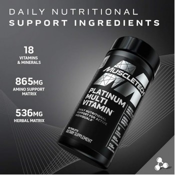 Multi Multivitamin Platinum (90tab/30Päeva) Muscletech USA