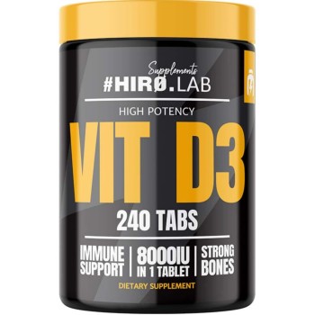 D3-Vitamiin 8000iu (240tab/120Päeva) Hiro.Lab UK