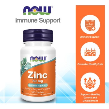 Tsink Glükonaat 50mg (100tab/100päeva) NOW USA